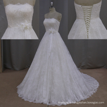 New Style Lace Handmake Flower Bridal Dress/Gown Wedding Dress